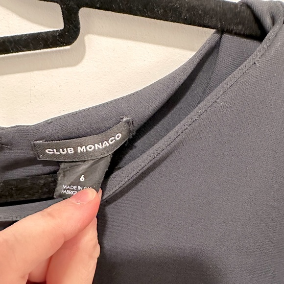 Club Monaco, dark green dress, tie waste, 3/4 sleeves, size 6, good condition - Picture 3 of 4